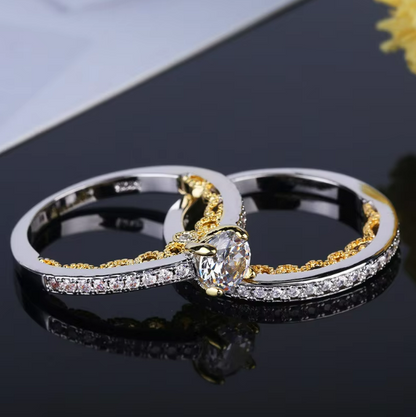 Golden Radiance Zircon Engagement Ring