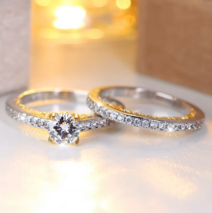 Golden Radiance Zircon Engagement Ring