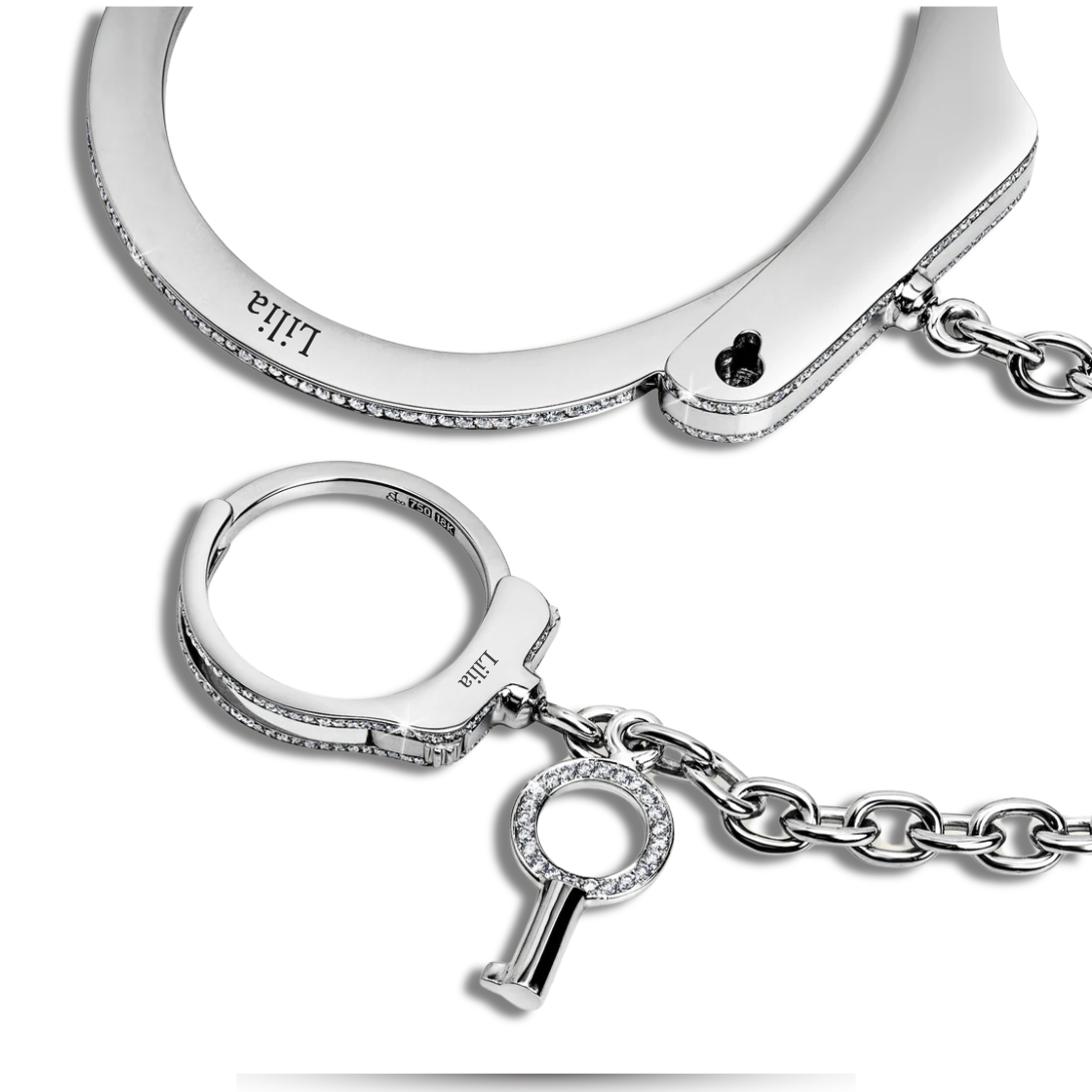 Love Lockdown Diamond Wristlet in White Gold