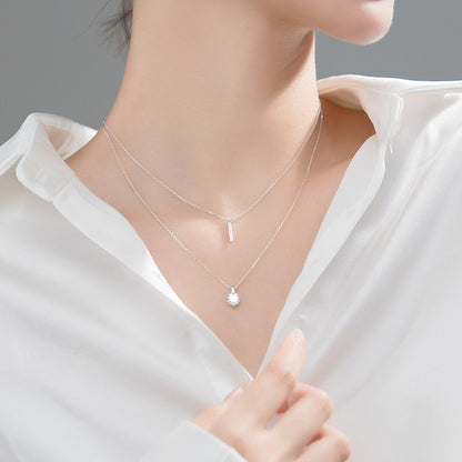 Sterling Silver Layered Pendant Necklace Collection