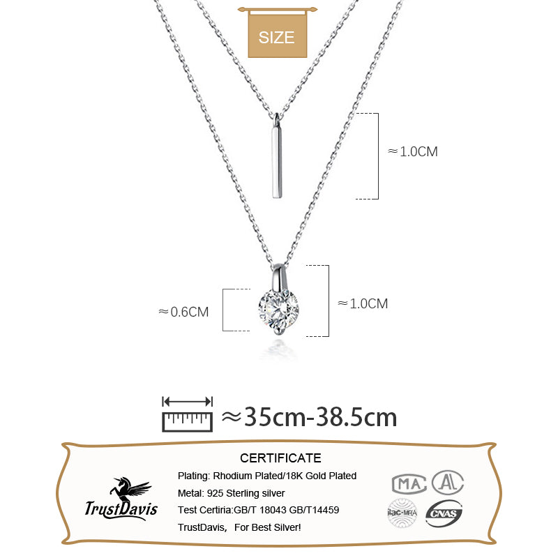 Sterling Silver Layered Pendant Necklace Collection