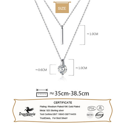 Sterling Silver Layered Pendant Necklace Collection