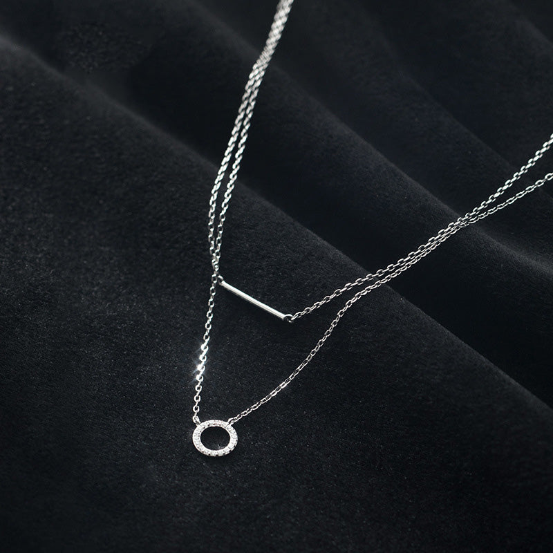 Sterling Silver Layered Pendant Necklace Collection