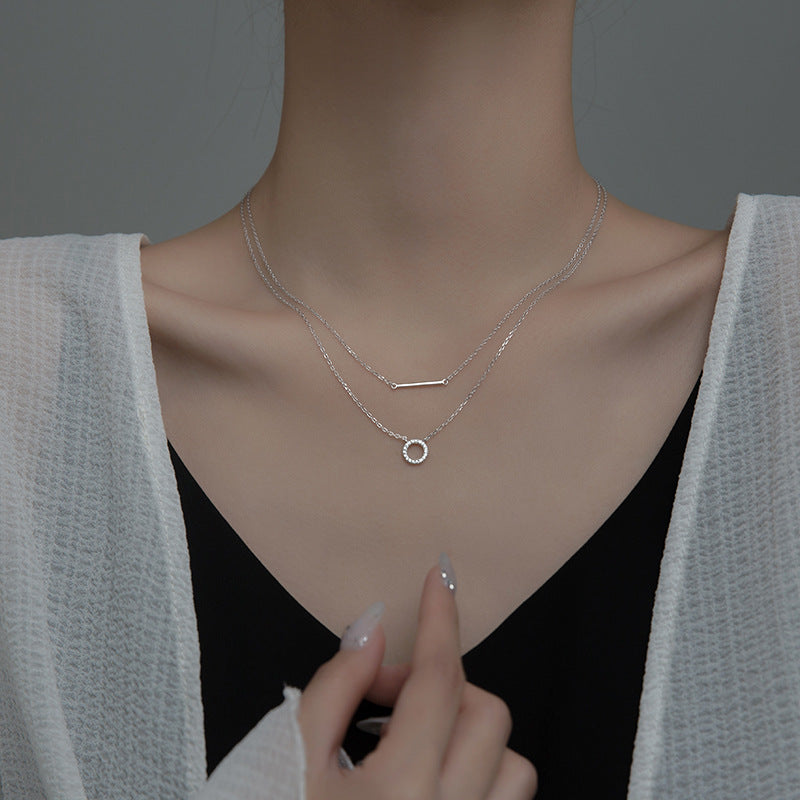 Sterling Silver Layered Pendant Necklace Collection