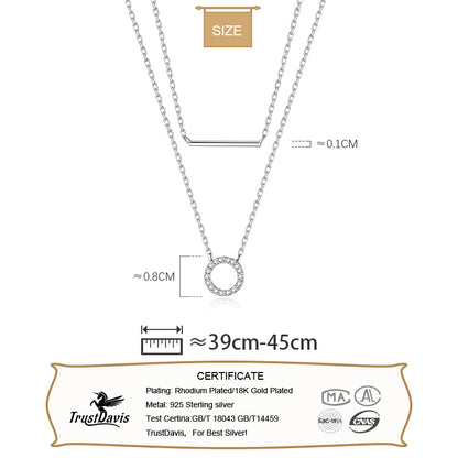 Sterling Silver Layered Pendant Necklace Collection