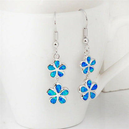 Opal Blossom Drop Earrings