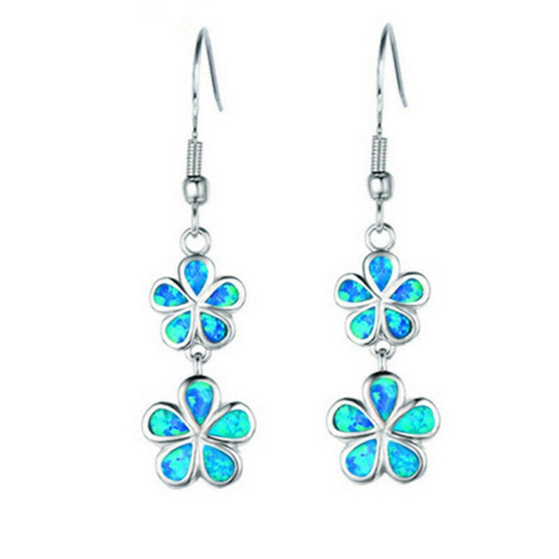 Opal Blossom Drop Earrings