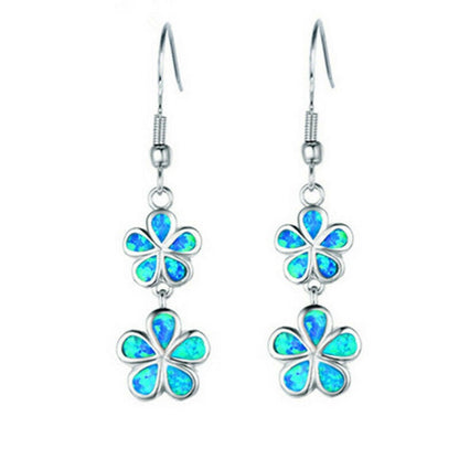 Opal Blossom Drop Earrings