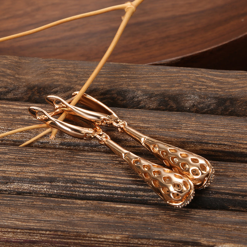 Rose Gold Tassel Earrings