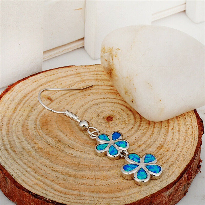 Opal Blossom Drop Earrings