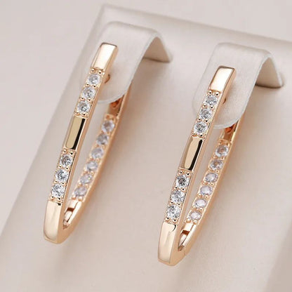 Radiance V-Shape Hoop Earrings