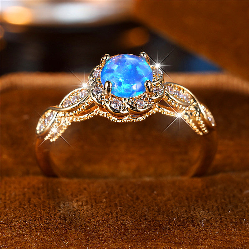 Blue Opal Luxe Engagement Ring