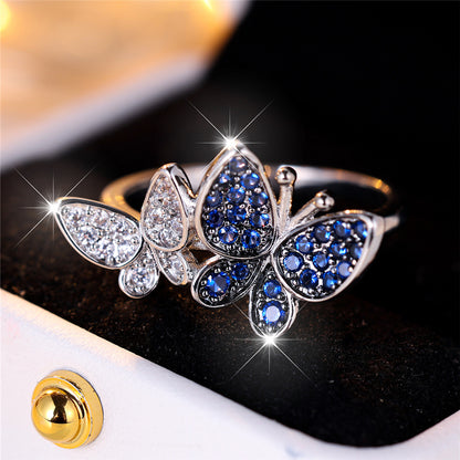 Vintage Butterfly Zircon Ring