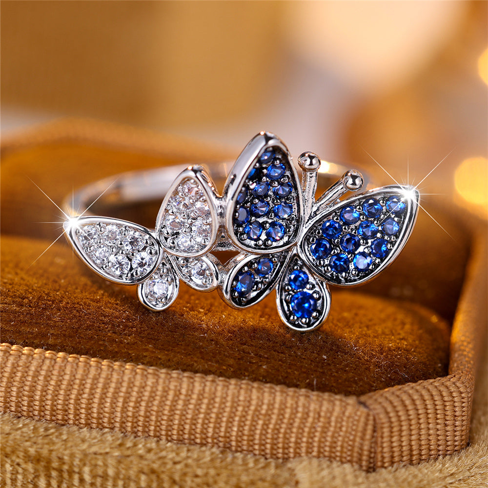 Vintage Butterfly Zircon Ring