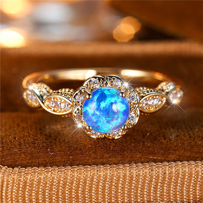 Blue Opal Luxe Engagement Ring