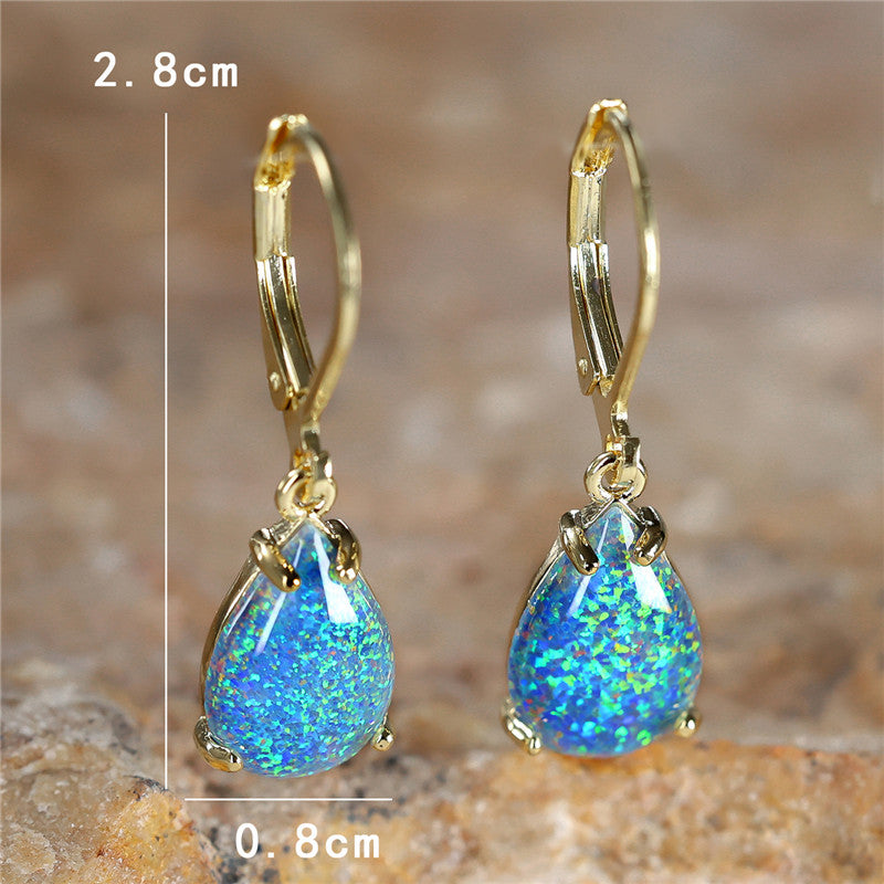 Opal Drop Elegance Earrings