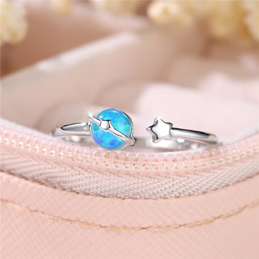 Opal Glow Adjustable Ring