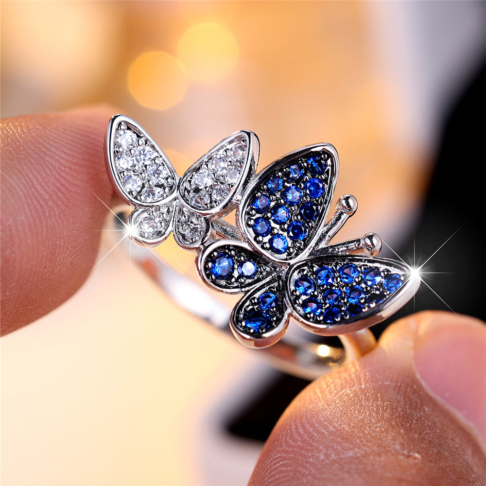 Vintage Butterfly Zircon Ring