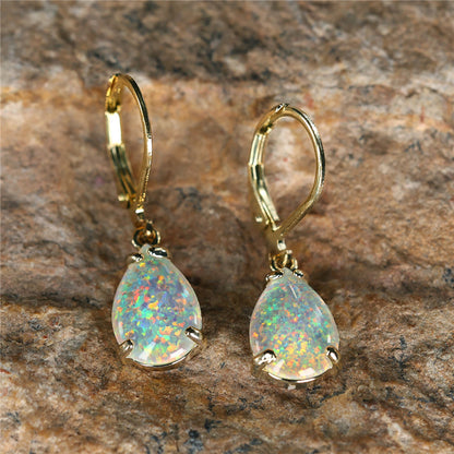 Opal Drop Elegance Earrings