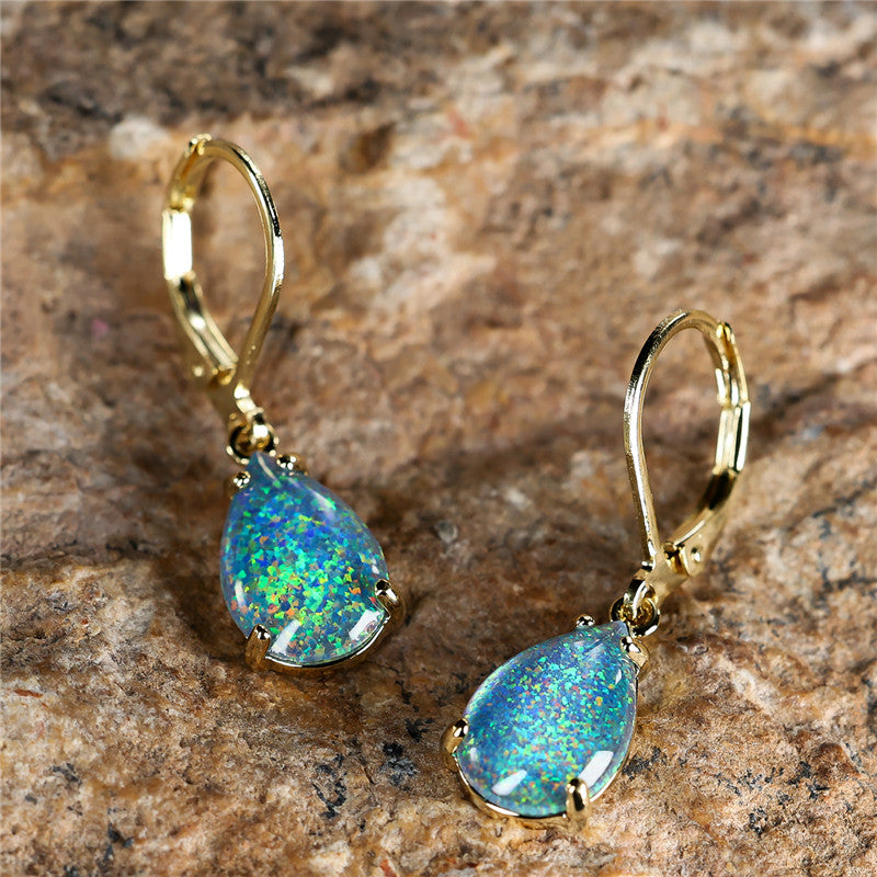 Opal Drop Elegance Earrings