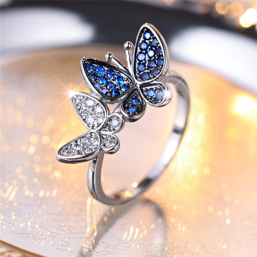 Vintage Butterfly Zircon Ring