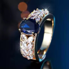 White & Blue Zircon Ring