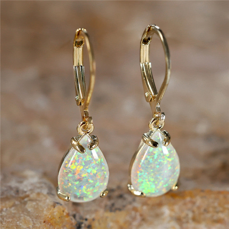 Opal Drop Elegance Earrings