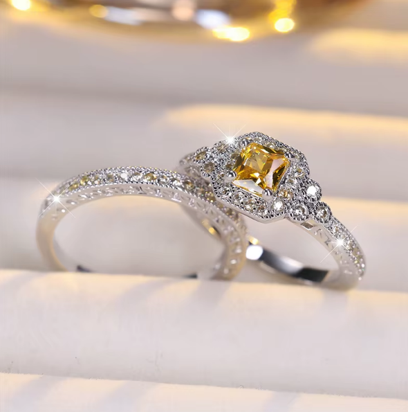 Golden Radiance Zircon Ring