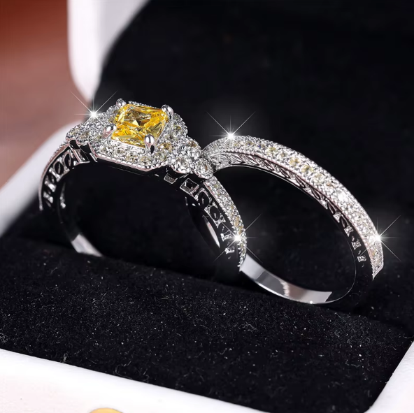 Golden Radiance Zircon Ring