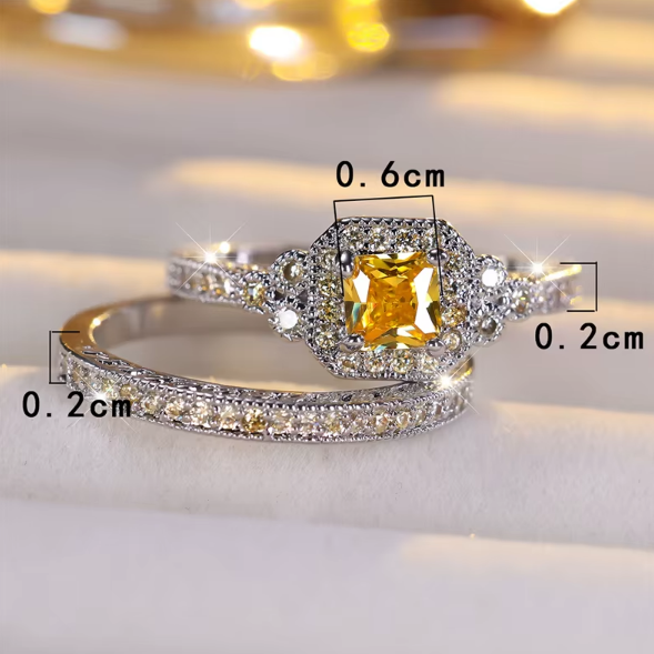 Golden Radiance Zircon Ring