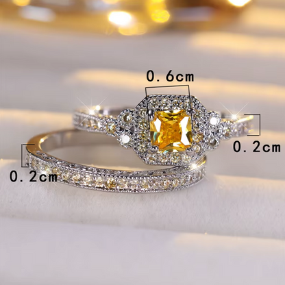 Golden Radiance Zircon Ring