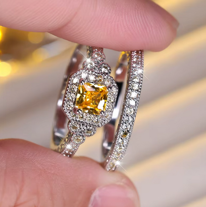 Golden Radiance Zircon Ring