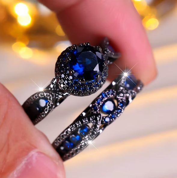 Eternal Blue Zircon Ring Set