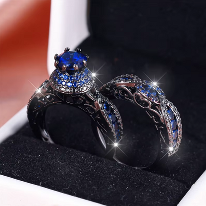 Eternal Blue Zircon Ring Set