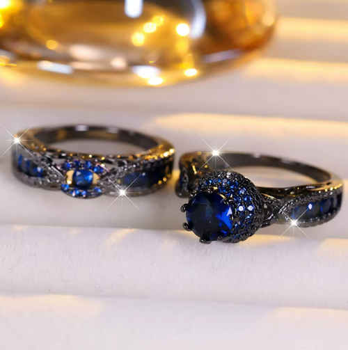 Eternal Blue Zircon Ring Set