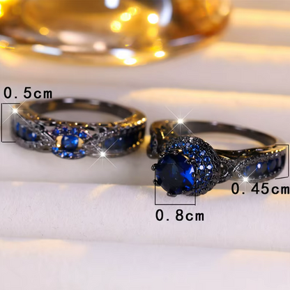 Eternal Blue Zircon Ring Set