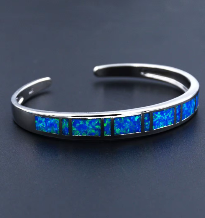 Heritage Blue Opal Cuff Bracelet