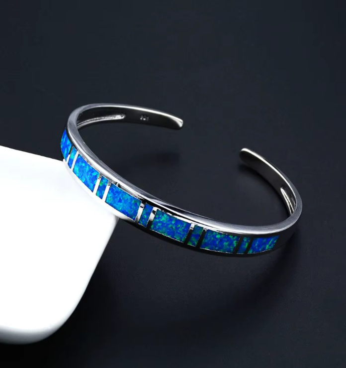 Heritage Blue Opal Cuff Bracelet