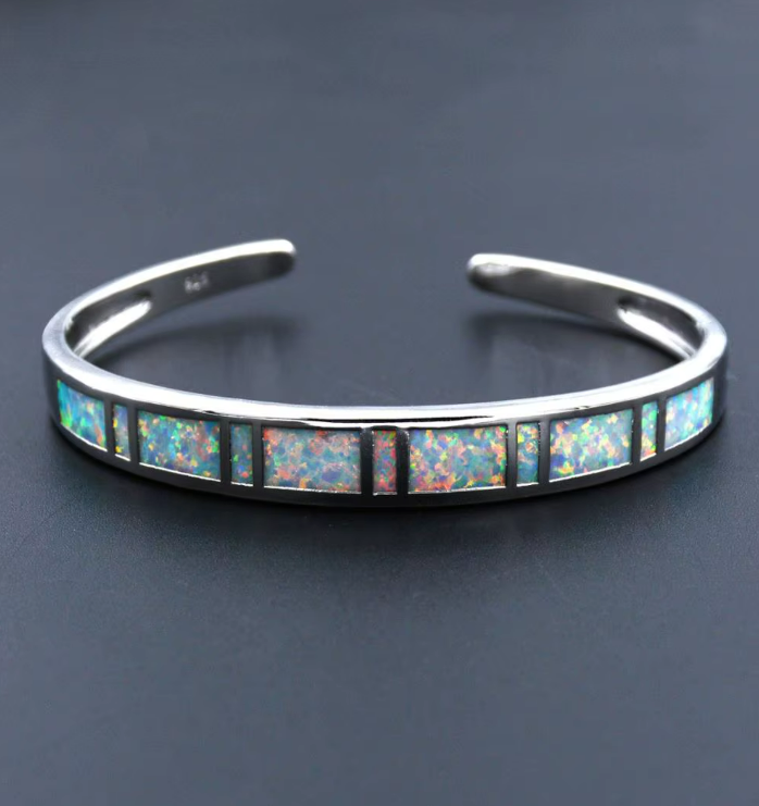 Heritage Blue Opal Cuff Bracelet