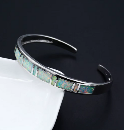 Heritage Blue Opal Cuff Bracelet