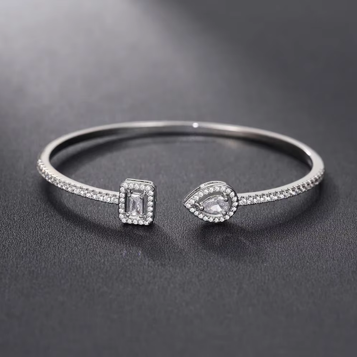 Timeless Radiance Cubic Zirconia Cuff Bracelet