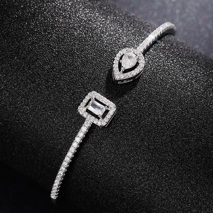 Timeless Radiance Cubic Zirconia Cuff Bracelet