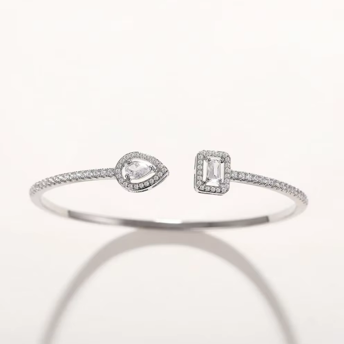 Timeless Radiance Cubic Zirconia Cuff Bracelet