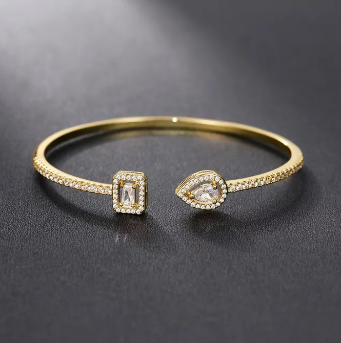 Timeless Radiance Cubic Zirconia Cuff Bracelet