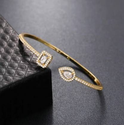 Timeless Radiance Cubic Zirconia Cuff Bracelet