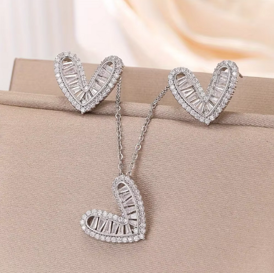 Timeless Elegance Love Necklace & Earring Set