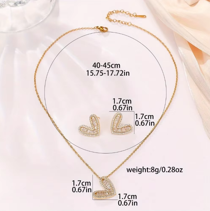 Timeless Elegance Love Necklace & Earring Set