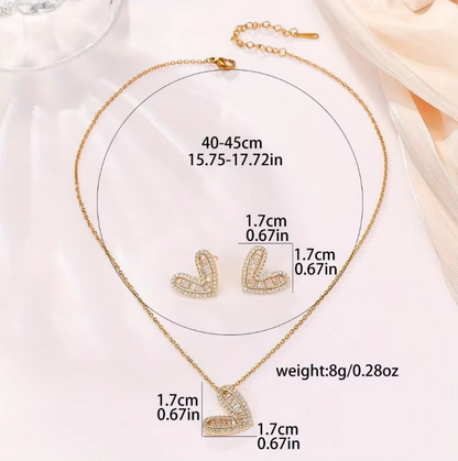 Timeless Elegance Love Necklace & Earring Set