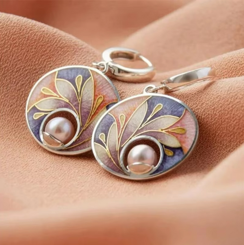 Vibrant Bloom Enamel Flower Earrings