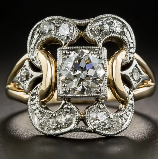 Vintage Gold Zircon Ring